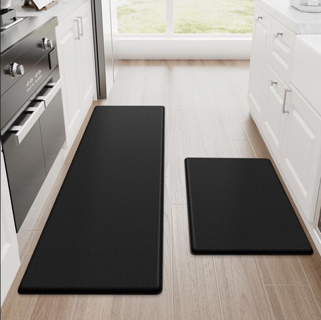 StepRite Kitchen Mats, 2PCS Kitchen Rugs, Cushioned Anti Fatigue Kitchen Mats for Floor, Non-Slip Standing Desk Mat