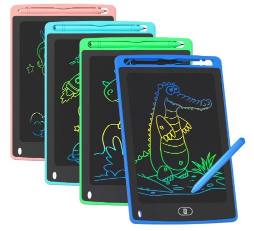 4 Pack LCD Writing Tablet for Kids, 8.5 Inch Colorful Doodle Board Drawing Tablet, Educational Learning Toys Birthday Gifts for Boys Girls Age 3 4 5 6 7 8
