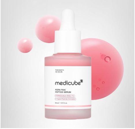 medicube PDRN Pink Peptide Serum with Salmon DNA | Pink Glow Serum with Peptides & Niacinamide