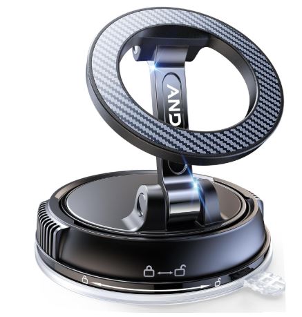 ANDERY Car Phone Holder for Magsafe [78+LBS Strongest Suction & 2400gf Magnetic] 360° Adjustable Car Phone Mount